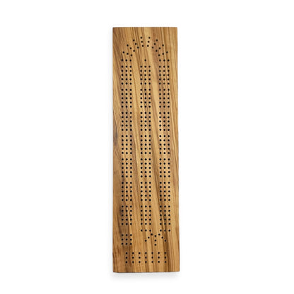 Olive Wood Cribbage Board