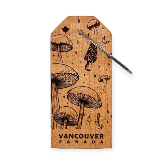 Whimsical Mushroom Luggage Tag