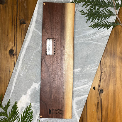 Whistler Village Live Edge Black Walnut Cribbage Board