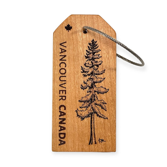 Cedar Tree Luggage Tag