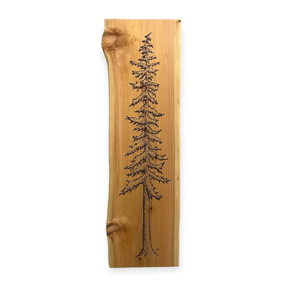 Hemlock Tree Live Edge Cedar Wall Art