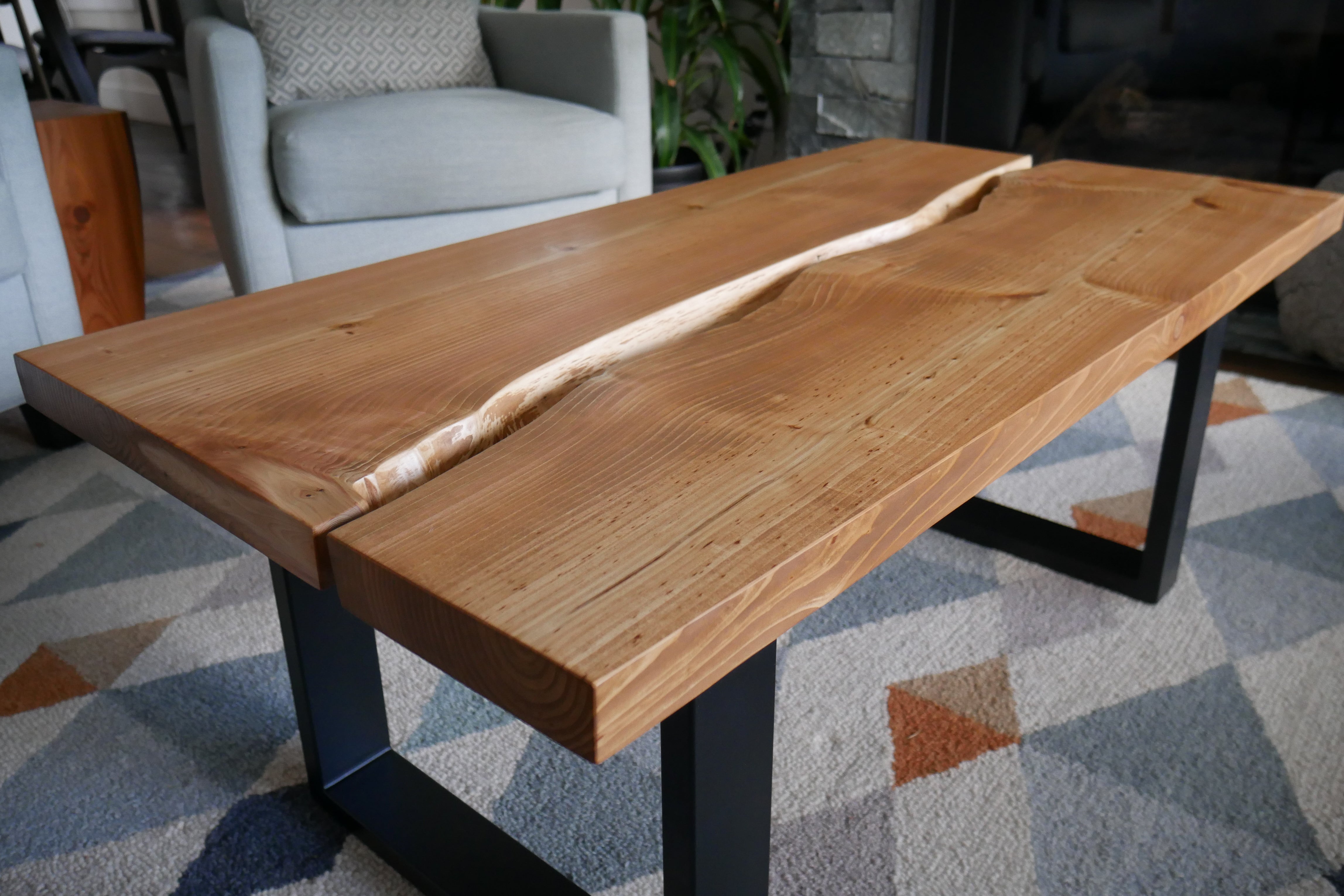 Live Edge Cedar Bench Tundra Designs Tundra Designs Canada